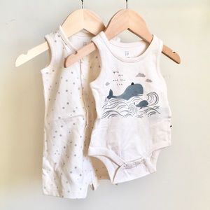 NWT 2 pc. Organic Baby Gap Summer Bundle 0-3 mos